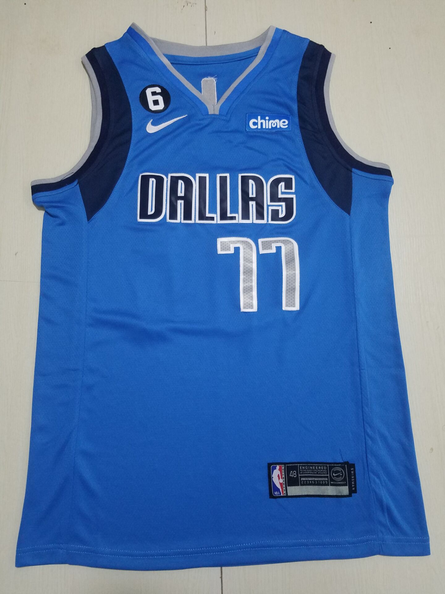 Men Dallas Mavericks #77 Luka Doncic Light Blue Nike 2022 NBA Jersey